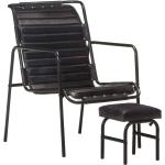 Zwarte Leren VidaXL Antiek look Comfort stoelen Sustainable in de Sale 
