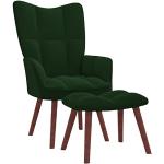 Donkergroene Rubberhouten VidaXL Comfort stoelen Sustainable 