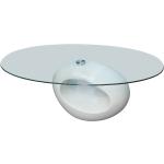 Moderne Witte Glazen VidaXL Woonkamer tafels Ovaal high gloss 