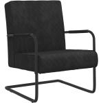 Zwarte Fluwelen VidaXL Gewatteerde Comfort stoelen 