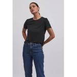 Zwarte Polyester Vila Basic Effen T-shirts Ronde hals  in maat XS Sustainable voor Dames 