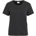 Zwarte Polyester Vila Basic Effen T-shirts Ronde hals  in maat XXL Sustainable voor Dames 