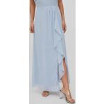 VILA halter maxi jurk VIMILINA van gerecycled polyester lichtblauw