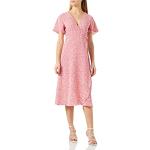 Roze Polyester Vila V-hals jurken V-hals  in maat L Midi / Kuitlang voor Dames 
