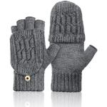 Grijze Wollen Vingerloze handschoenen  voor de Winter  in Onesize Sustainable voor Dames 