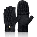 Zwarte Wollen Vingerloze handschoenen  voor de Winter  in Onesize Sustainable voor Dames 