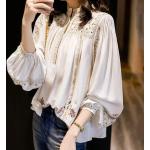 Bohemian Witte Polyester Damesblouses  in maat 3XL 