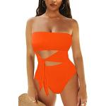 Sexy Oranje Strapless Badpakken  voor de Zomer  in maat XL voor Dames 