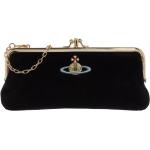 Vivienne Westwood Crossbody bags - Embroidered Orb Double Frame Purse With Chain in zwart