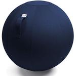 VLUV LEIV-zitballon, ergonomische zitting voor kantoor en thuis, kleur: koningsblauw (blauw), Ø 60 cm - 65 cm, stoffering, robuust en vormvast met draaggreep