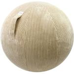 VLUV VLIP stoffen zitbal 60-65 cm, ergonomisch zitmeubel, ademend en duurzaam, met draaggreep en bodemring, incl. handpomp, kleur: beige