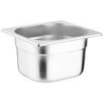 Vogue K991 RVS 1/6 Gastronorm Pan 100mm Deep Food Container Opslag, Zilver