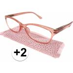 Roze Leesbrillen met Glitter 