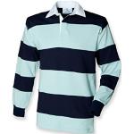 Marine-blauwe Gestreepte Rugby shirts  in maat XXL 