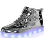 Zilveren LED / Oplichtend / Gloeiend LED sneakers & Lichtgevende Sneakers  voor een Stappen / uitgaan / feest  in 30 met Klittenbandsluitingen voor Meisjes 