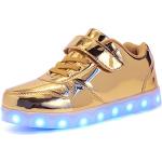 Gouden LED sneakers & Lichtgevende Sneakers  voor een Stappen / uitgaan / feest  in maat 36 voor Dames 