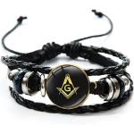 Zwarte Glazen Illuminati Gevlochten Kralen armbanden  voor een Verjaardag voor Dames 
