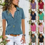Casual Roze Polyester Handwas Shirt tops  in maat 3XL Sustainable voor Dames 