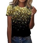 Casual Gouden All over print T-shirts met opdruk Ronde hals  in maat S Sustainable voor Dames 