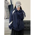 Streetwear Blauwe Polyester Handwas winddichte Trainingsjacks  voor de Lente  in maat XL voor Dames 