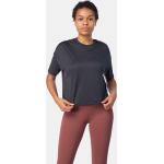 Donkergrijze Stretch Geweven T-shirts Sustainable voor Dames 