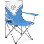 VW Collection - Volkswagen T1 Bus Transporter opvouwbare campingstoel met draagtas (Front/Blauw & Wit)