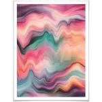 Multicolored marmeren Artprint 