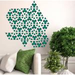 Walplus home decoratie sticker - groene driehoek geometrisch patroon