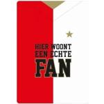 wandbord Feyenoord Fan 21 x 14,8 x 2 cm rood/wit