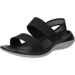 Zwarte Crocs LiteRide Platte sandalen met Hakhoogte tot 3cm voor Dames 