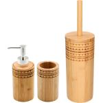 Bruine Bamboe WC Borstels met motief van Bamboe 