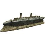 WDOPEN - Aquarium Titanic Shipwreck decoraties, scheepsdecoraties van harsmateriaal, scheepswrak, verstopte zeeoorlogsswrak, aquarium, landschapsbouw, aquariumdecoratie