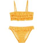 Gele We Fashion Bandeau kinder bikini's  in maat 104 voor Meisjes 