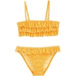 Gele We Fashion Bandeau kinder bikini's  in maat 116 voor Meisjes 