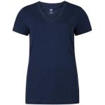 Donkerblauwe We Fashion Effen T-shirts V-hals  in maat M Bio voor Dames 