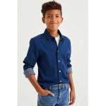 Donkerblauwe We Fashion Kinder spijkerhemden  in maat 140 voor Jongens 