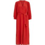Rode Viscose We Fashion Maxi jurken V-hals  in maat M met Driekwart mouwen Maxi in de Sale voor Dames 