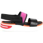 Zwarte Synthetische Geox Platte sandalen Sleehakken  in maat 37 met Klittenbandsluitingen in de Sale voor Dames 