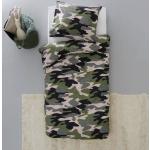 Grijze Camouflage Overtreksets  in 140x200 voor 1 persoon in de Sale 