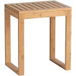 WENKO Badkruk Bamboesa, duurzame kruk voor badkamer en gastentoilet, meubelstuk van hoogwaardig bamboe, zitplaats en legplank voor woon- en slaapkamers, mooie trede, 40 x 30 x 46 cm, natuur