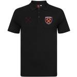 West Ham United FC - Poloshirt voor mannen met clublogo - Officieel - Clubcadeau - Zwart - XXL