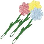 Westmark 3 vliegenmepper in bloemenvorm, kunststof, bloem, groen/kleurrijk gesorteerd, 509522E3