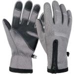 Grijze Gestreepte Touch Screen handschoenen  voor de Winter  in maat M 