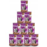 Whiskas Kattenvoer, natvoer voor volwassenen 1+ met eend in gelei, 10 blikjes (10 x 400 g)