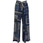 Wide Trousers High , Blue , Dames