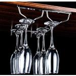 Wijnglashouders | Glazen opbergrek | Stemware-rek, Zuzer Double Row Iron Chrome Wijnglazenhouder Glaswerk Droogrek Wijnbekerrek Onder kastplank voor keukenbar of restaurant