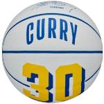 Wilson Basketbal, NBA Player Icon Mini, Stephen Curry, Golden State Warriors, Outdoor en Sporthal, Maat: 3, blauw/geel