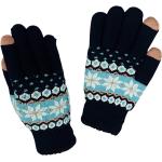 Blauwe Wollen Touch Screen handschoenen  voor de Winter  in maat M 