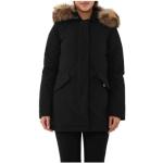 Zwarte Bonten WOOLRICH Gewatteerde Winterjassen  in maat XL in de Sale voor Dames 