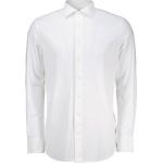 Casual Witte Jersey Stretch Casual overhemden voor Heren 